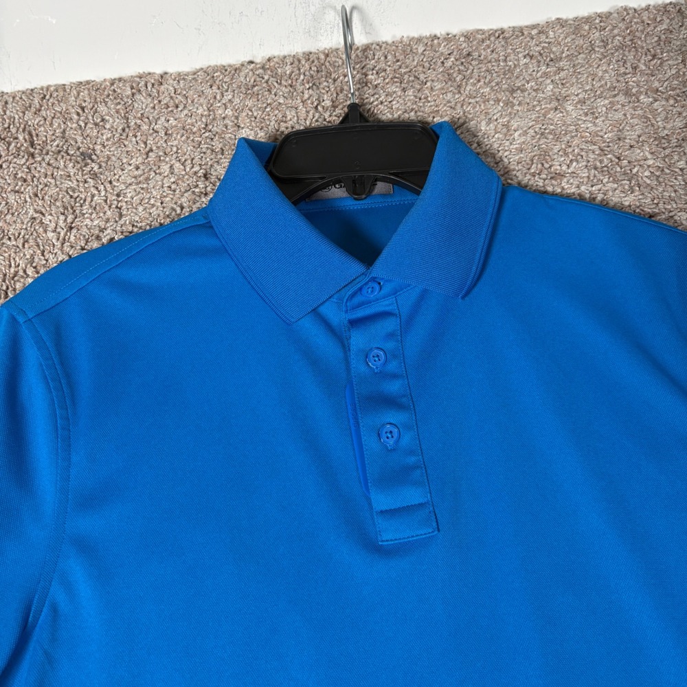 G/FORE Mens BetMGM Performance Pique Polo Shirt Blue Golf Top Medum
